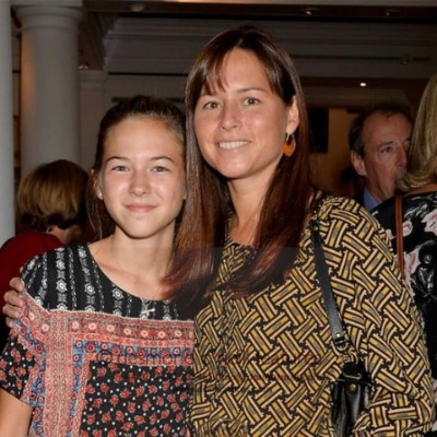 Melia McEnery and her first daughter, Julie Rose Clapton, posed together.